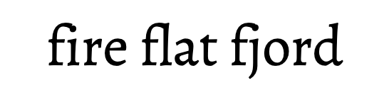 Alegreya displayed with font-variant-ligatures: none