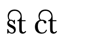 Historical ligatures in Baskerville