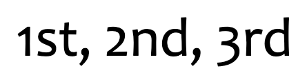 Candara without ordinals