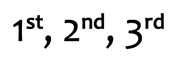 Candara with ordinals enabled